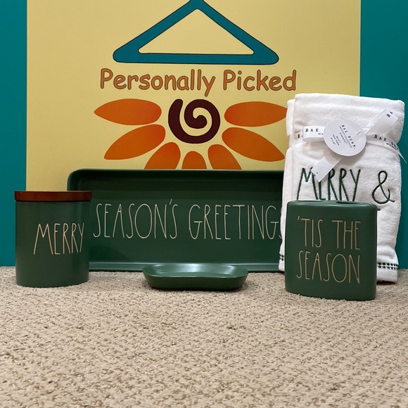 Rae Dunn Christmas Bathroom Set